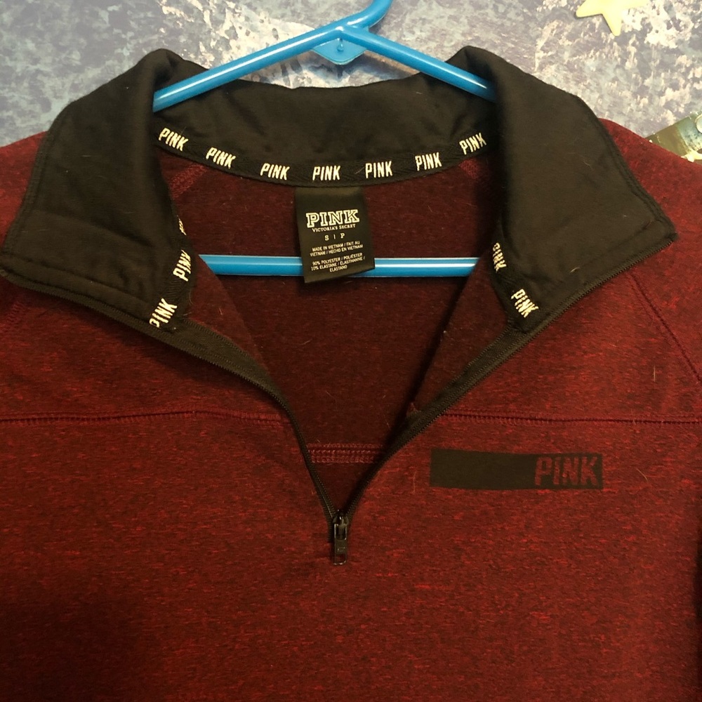 VS Pink 1/4 zip pullover